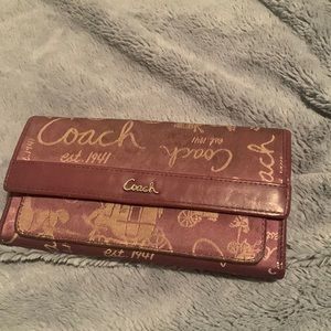 Coach zip around wallet